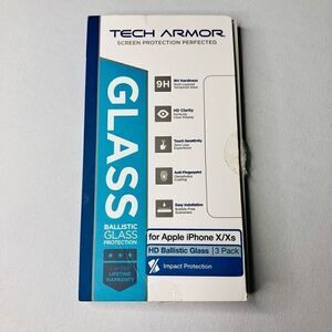 Tech Armor Glass Screen Protector HD Ballastic Glass For Iphone X/XS